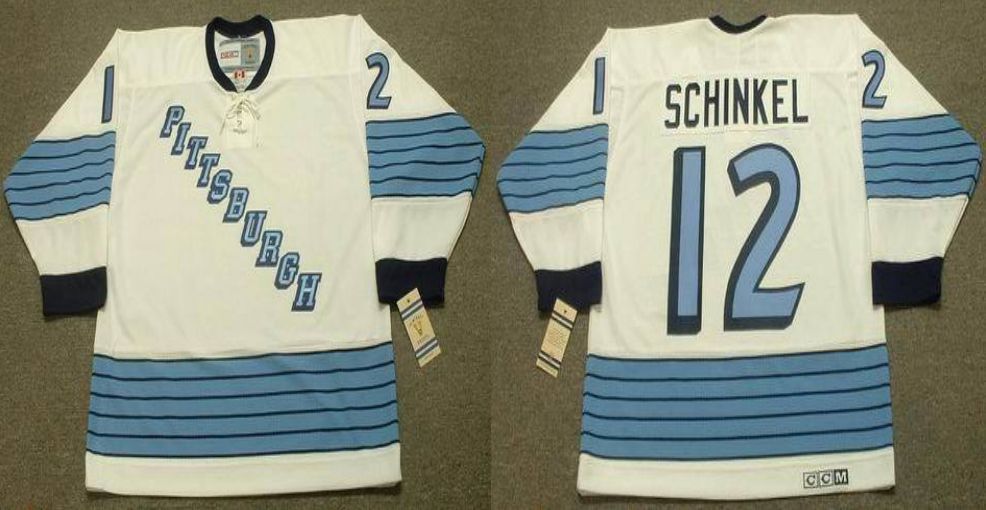 2019 Men Pittsburgh Penguins 12 Schinkel White CCM NHL jerseys